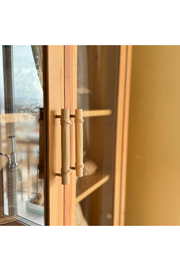 96 mm Rattan Kulp -Dolap Kulp -Çekmece Kulp- Hasır Kulp- ahşap kulp- 9.6 cm kulp-uzun kulp - 5