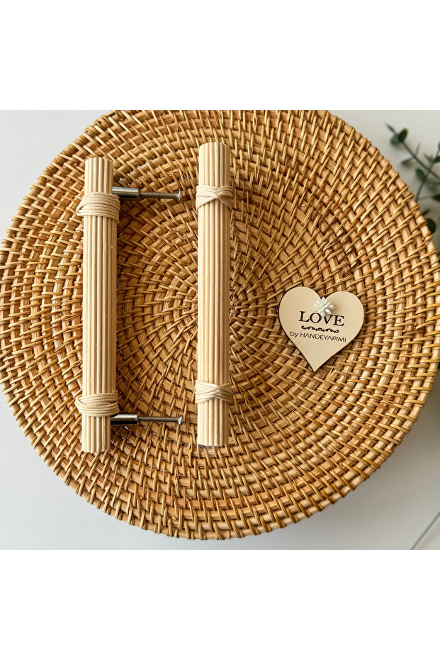 128mm Rattan Kulp -Dolap Kulp -Çekmece Kulp- Hasır Kulp-ahşap kulp-12.8 cm kulp- uzun kulp - 7