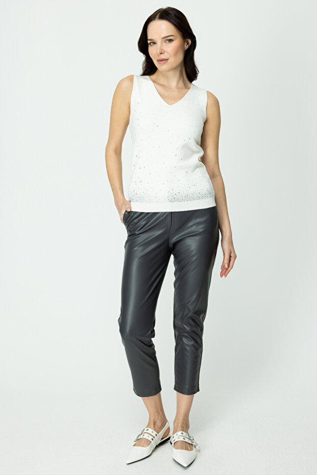 V Yaka Simli Süveter - 3