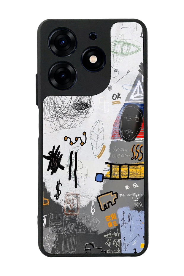 Tecno Spark 10 Pro Glossy Phone Case with Mathematics Board Design
