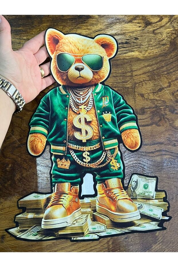 36X26 cm 3D Entel Bear Embroidery Applique