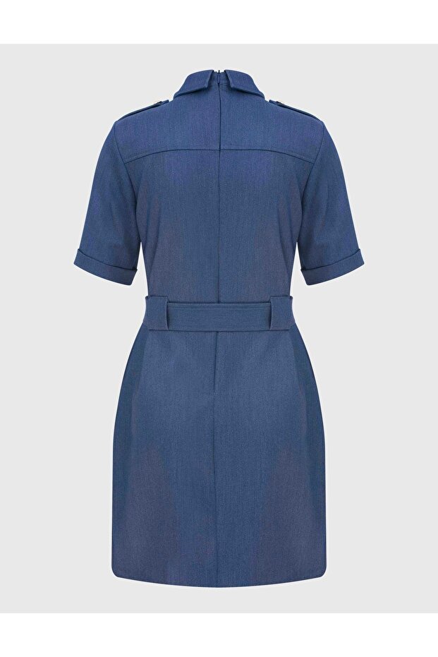 Edıth Kadın Mavi Elbise - 8