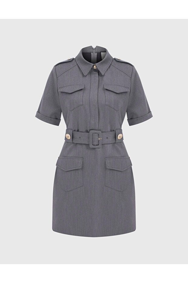 Edıth Kadın Gri Elbise - 1