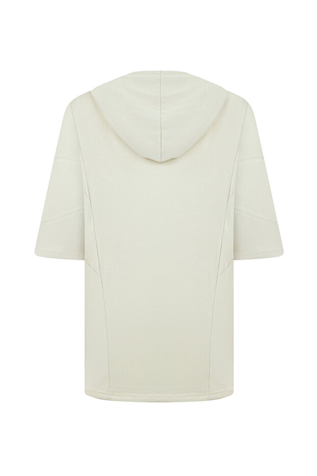 MODAL KARIŞIMLI OVERSIZE KAPÜŞONLU SWEATSHIRT - 5
