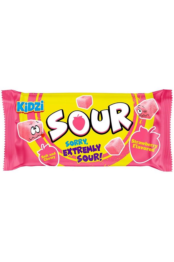 Kidzi Çilek Aromalı Ekşi Yumuşak Şeker - 1
