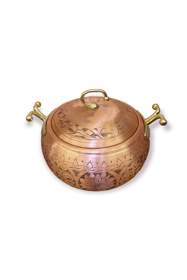 İşlemeli Bakır Karpuz Güveç No:3 - 2