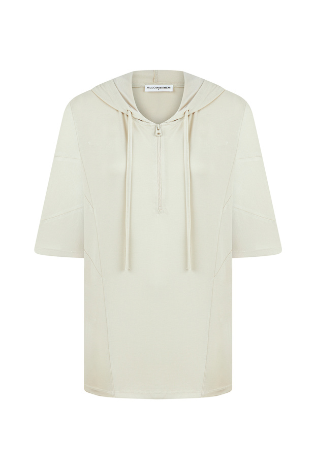 MODAL KARIŞIMLI OVERSIZE KAPÜŞONLU SWEATSHIRT - 4