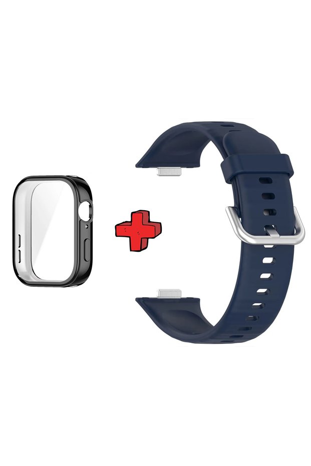 Case Screen Protector and Gel Silicone Cord 2in1 Compatible with Watch Fit 3