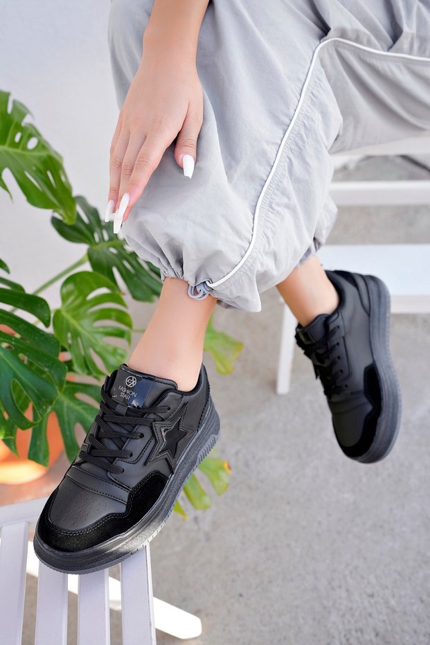 Women's Anatomical Guaranteed Lightweight Flexible Comfortable Sneaker Sports Shoes Black Black