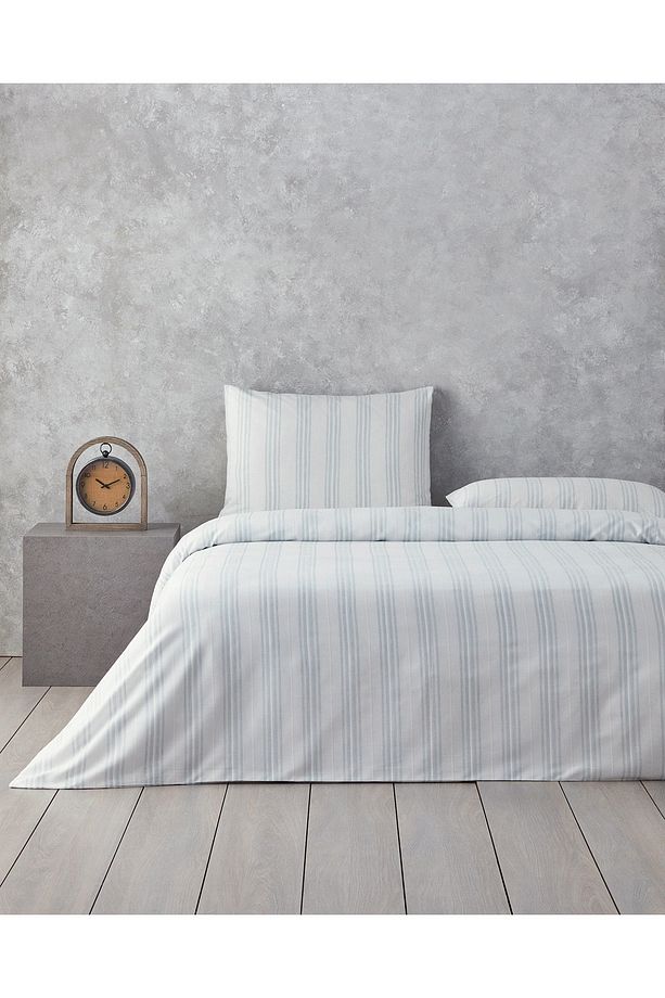 Calm Stitch Tek Kişilik Nevresim Takımı Koyu Seledon - 5