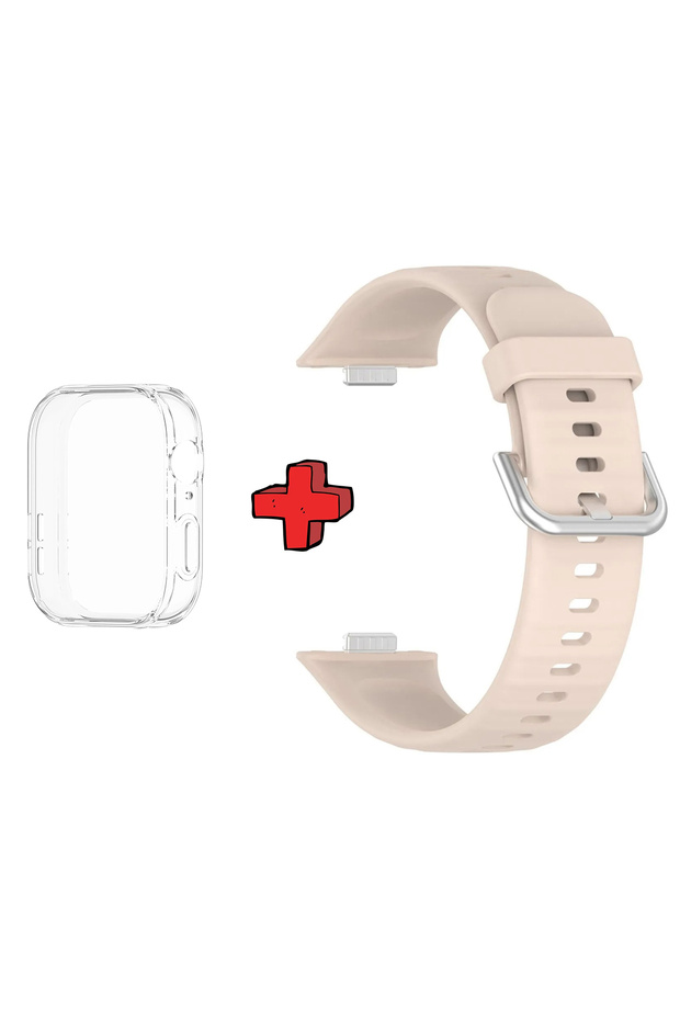 Case Screen Protector and Gel Silicone Cord 2in1 Compatible with Watch Fit 3