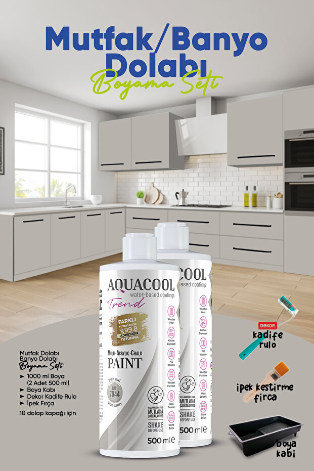 Aquacool Trend Mutfak Dolabı Boyama Seti / Banyo Dolabı Boyama Seti