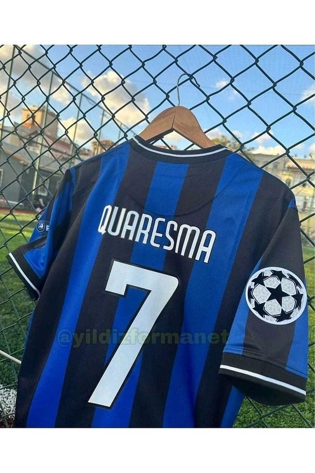 Inter 2010 Madrid Şampiyonlar Ligi Finali Ricardo Quaresma Nostalji Forması(ÇUBUKLU - 1