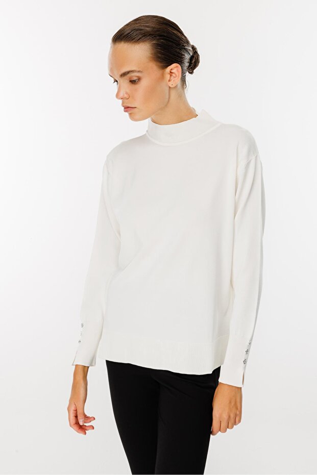 Yarım Balıkçı Basic Triko Kazak-TAŞ - 7