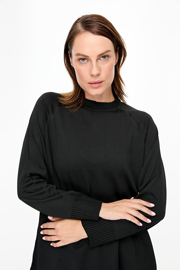 Basic Triko Tunik-SİYAH - 5