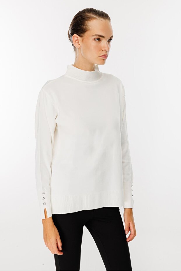 Yarım Balıkçı Basic Triko Kazak-TAŞ - 1