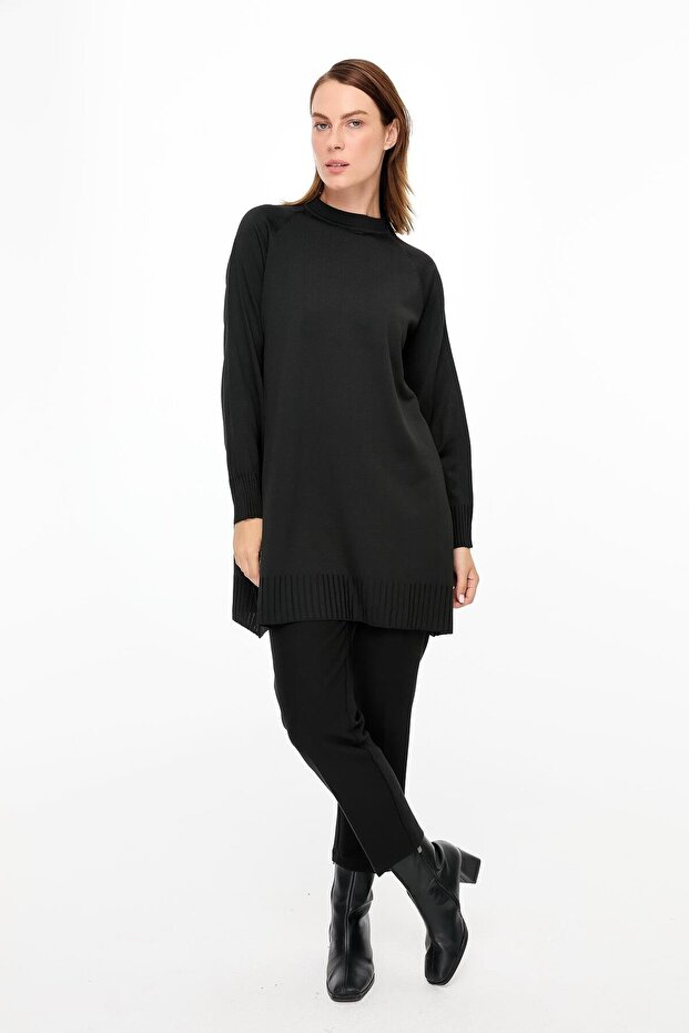 Basic Triko Tunik-SİYAH - 1