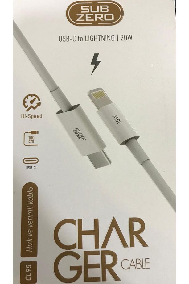 CL95 HIZLI ŞARJ KABLOSU TYPE-C-İPHONE Uyumlu   100 CM  Hİ-SPEED  USB-C - 2