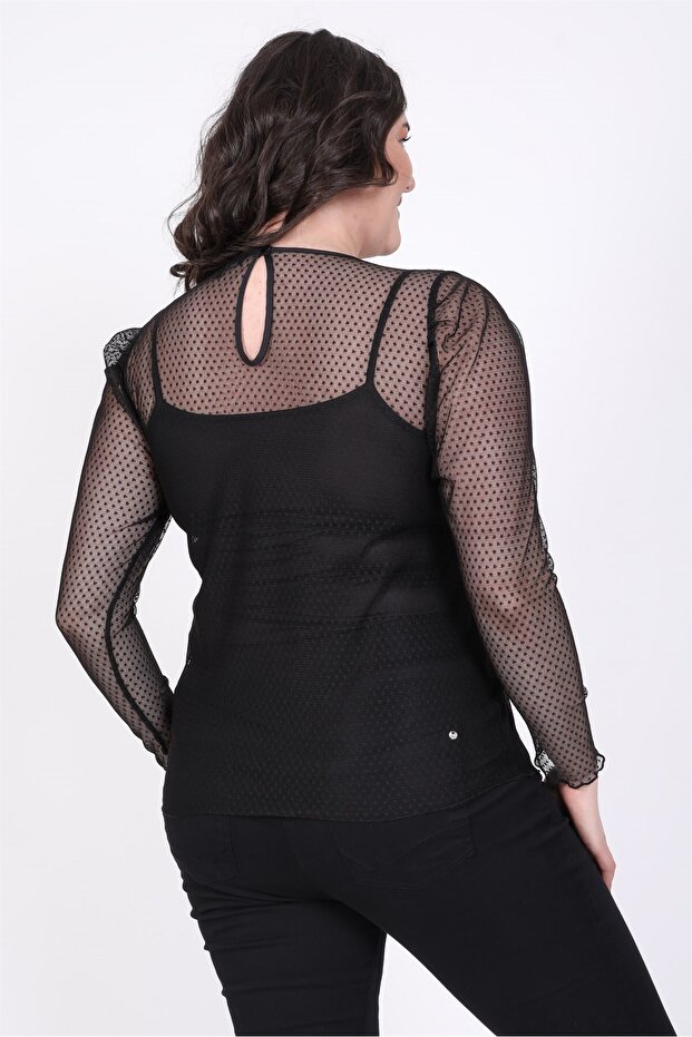 Prenses Kol File Bluz - 3