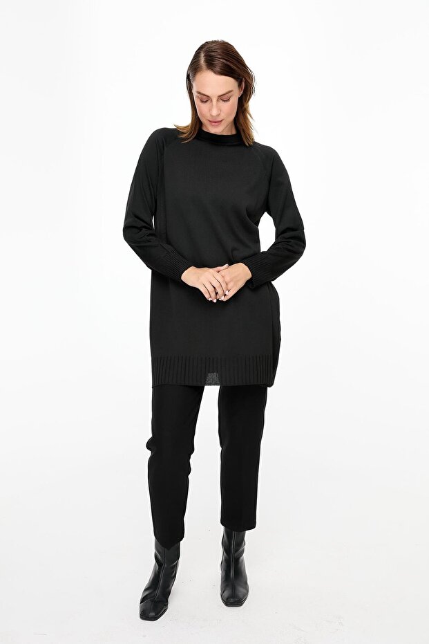 Basic Triko Tunik-SİYAH - 4
