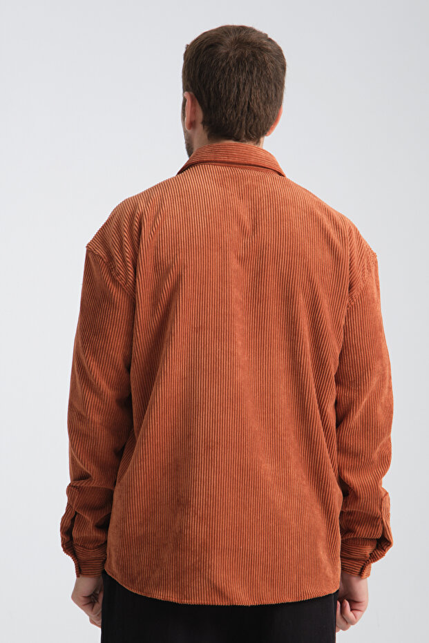 Haven Erkek Oversize Kalın Kadife Gömlek - 5