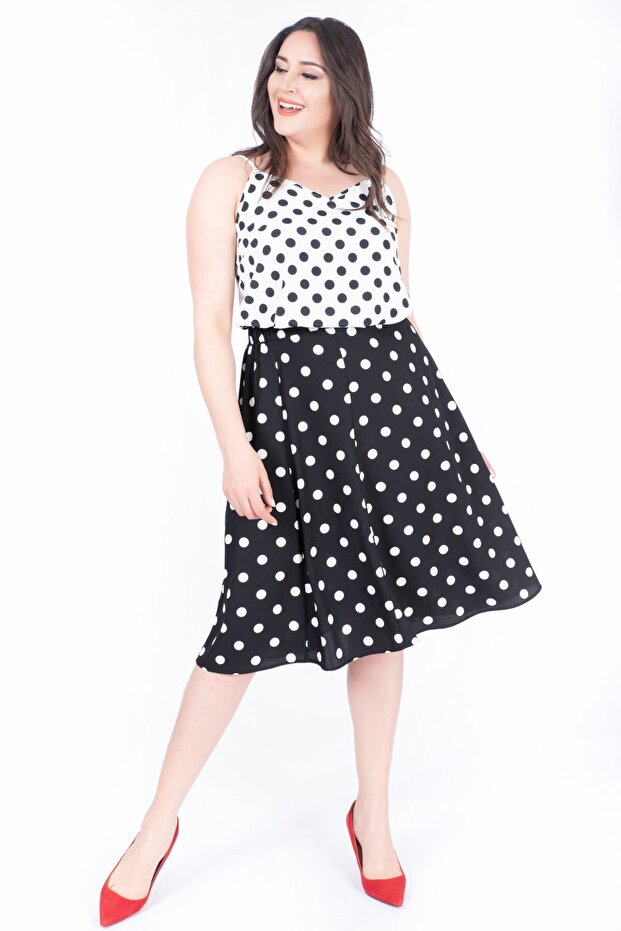 İp Askılı Puantiyeli Bluz - 3