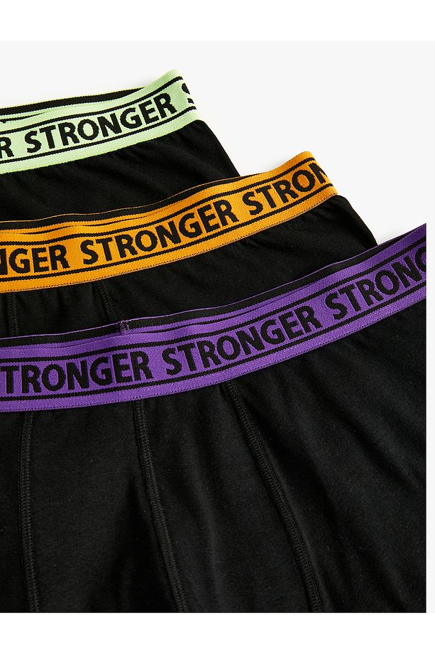 Slogan Baskılı 3'lü Boxer Seti - 3