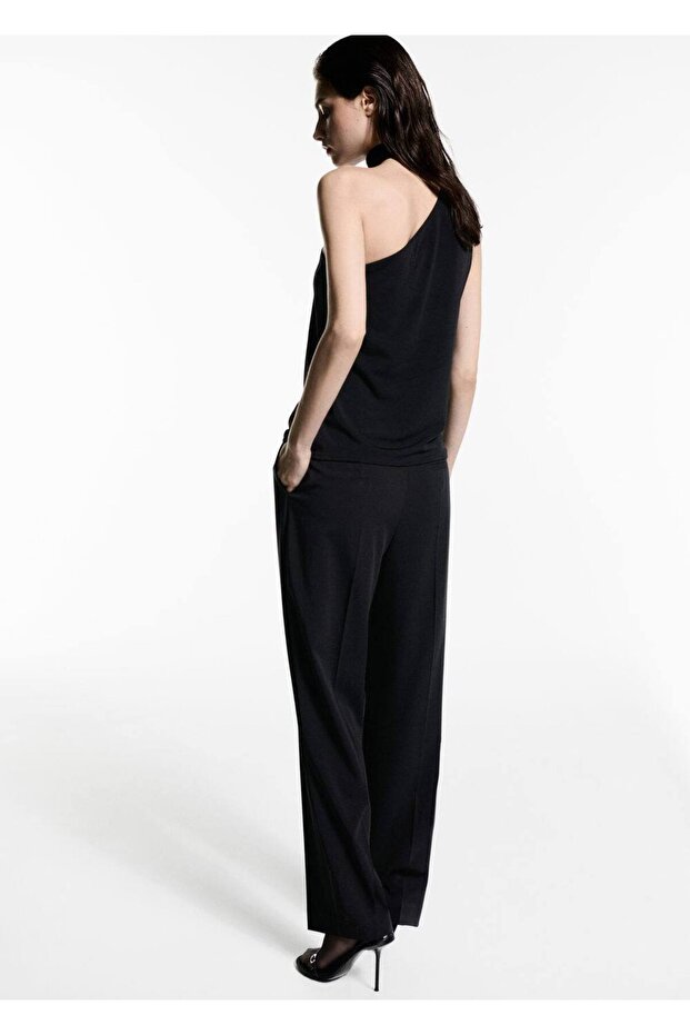 Asimetrik Gerdanlıklı Bluz - 4