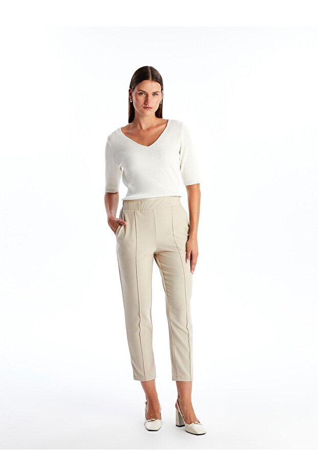 Lcwaikiki Classic Elastic Waist Women's Trousers (W4)