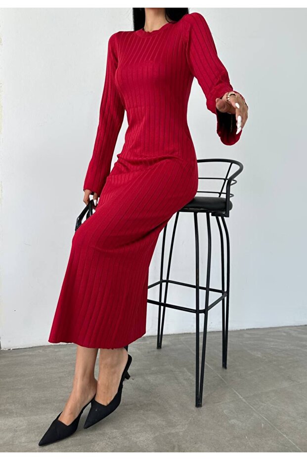 Triko Bej Elbise - 2