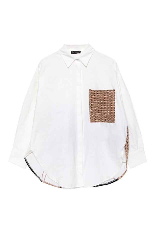 Ecru Shirt - Tuvid Detailed