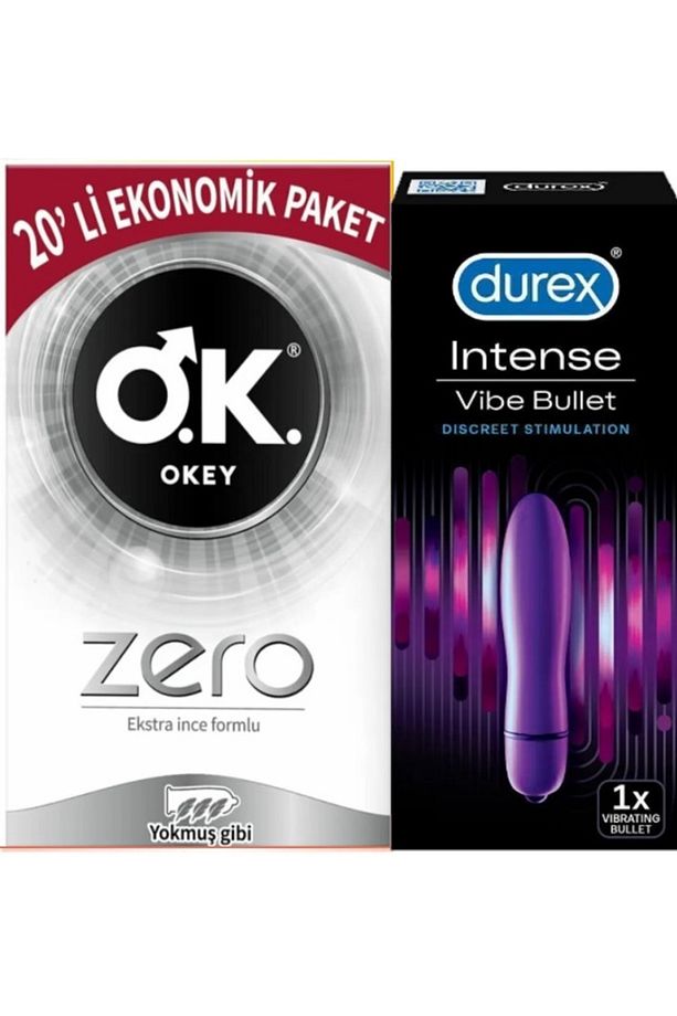 Intense Vibe Bullet + Zero 20 li Prezervatif - 1