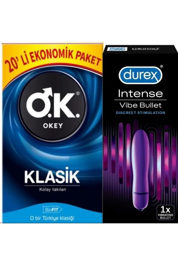 Intense Vibe Bullet + Klasik 20 li Prezervatif - 1