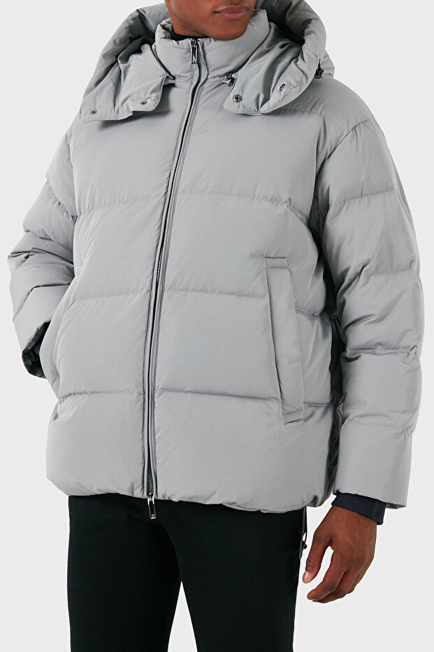 Men's Puffer Jacket - Detachable Hood, Regular Fit, Wool Padded Coat 6D1B83 1Nvdz 0