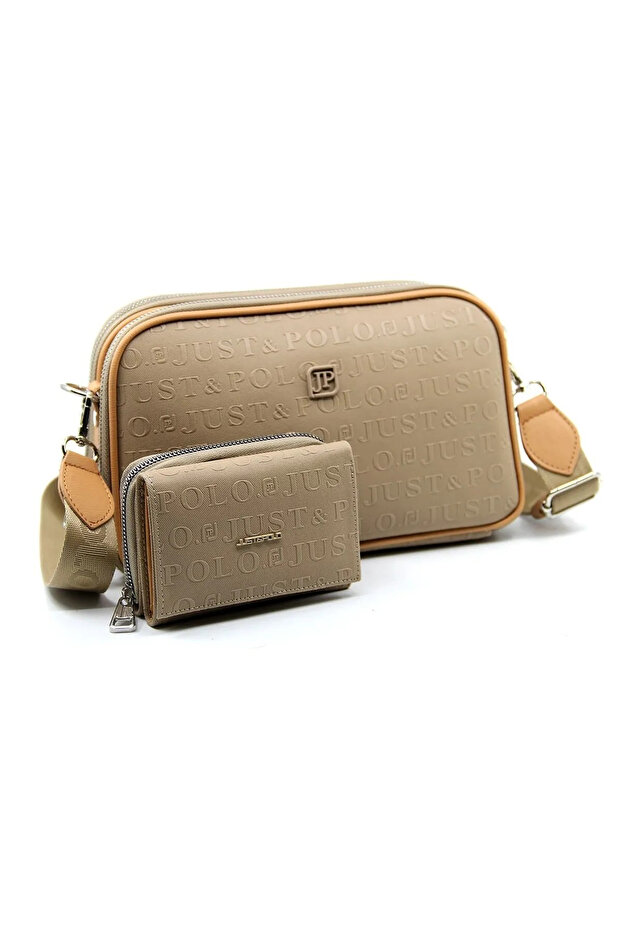 Women's Adjustable Long Strap Shoulder Bag and Wallet Combined Size 17X27