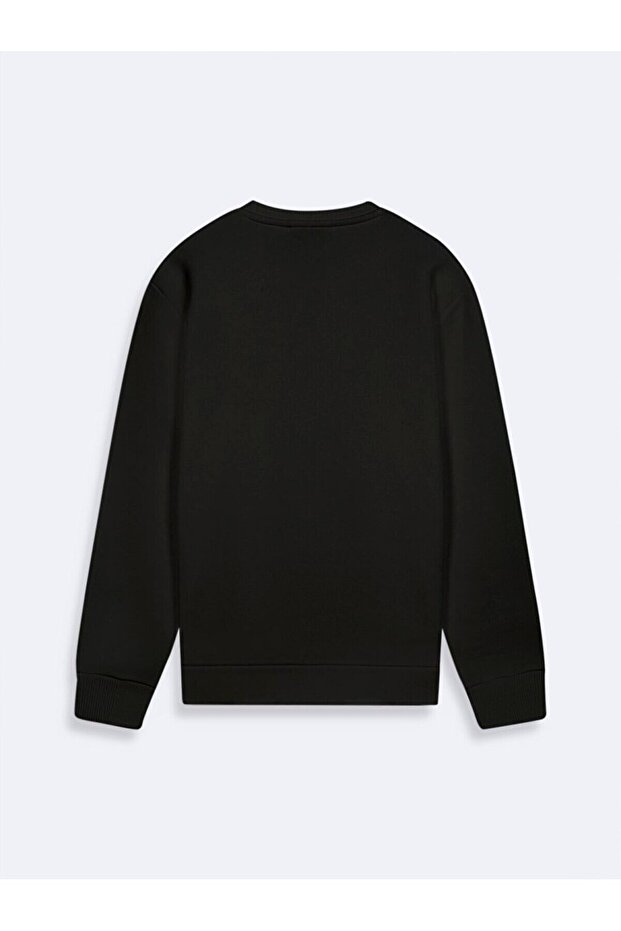 Sıgn Baskılı Siyah Sweatshırt - 2