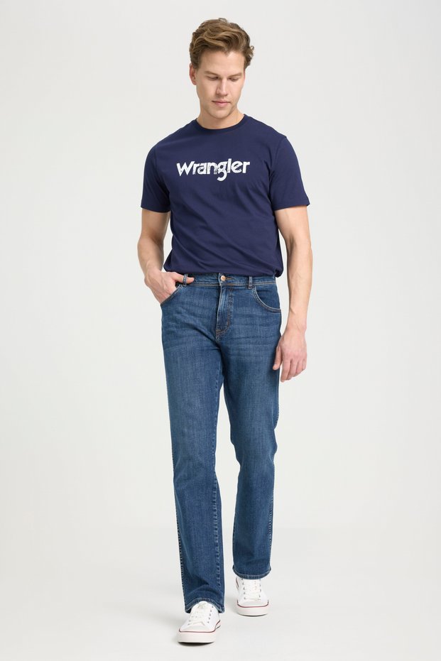 Regular Fit Regular Cut Regular Waist Straight Leg Navy Blue Texas Jean Jeans
