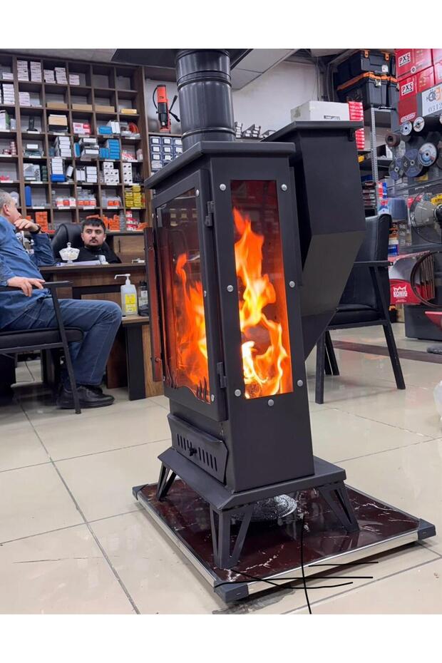 şömineli pelet soba - 4