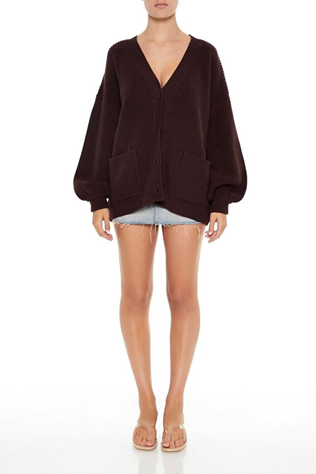 Düğmeli Triko Hırka - 2