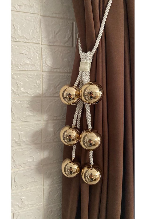 Curtain Accessory Metal 6 Ball Luxury Bracket 1 Piece Attached to Cornice