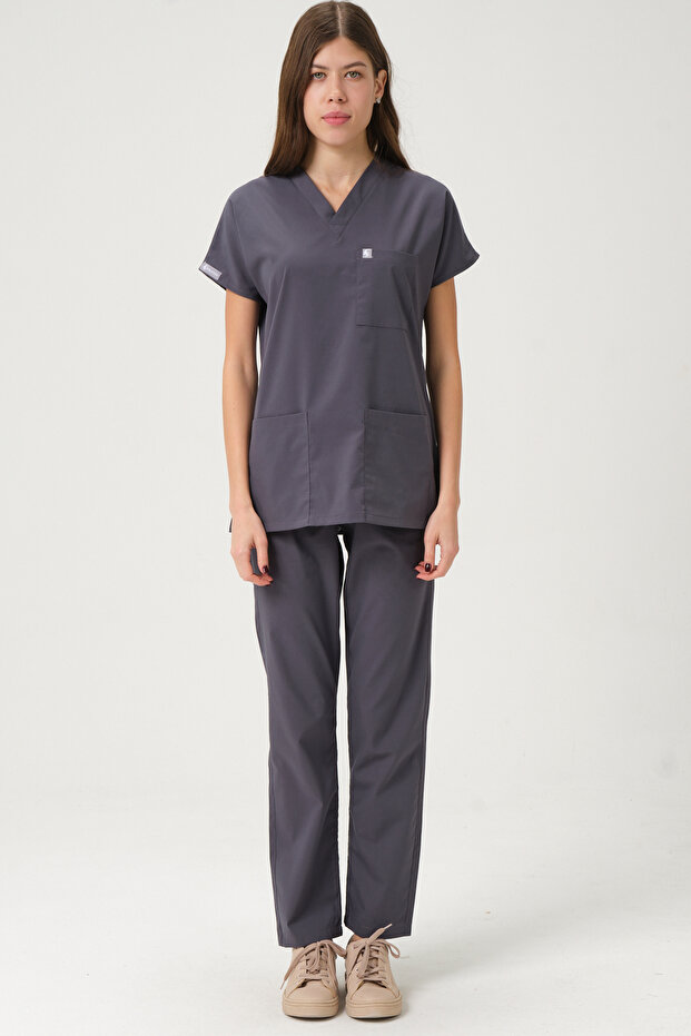 Lycra Scrubs Smoked Bat Sleeve Doctor Nurse Jersey Suit