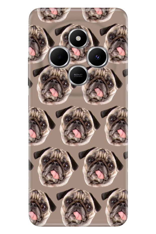 Xiaomi Redmi 14C 6.88" Case Pattern Printed Silicone Pug Pug Dog