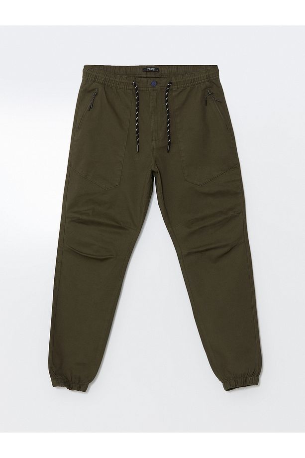 Standart Kalıp Gabardin Erkek Jogger Pantolon - 1