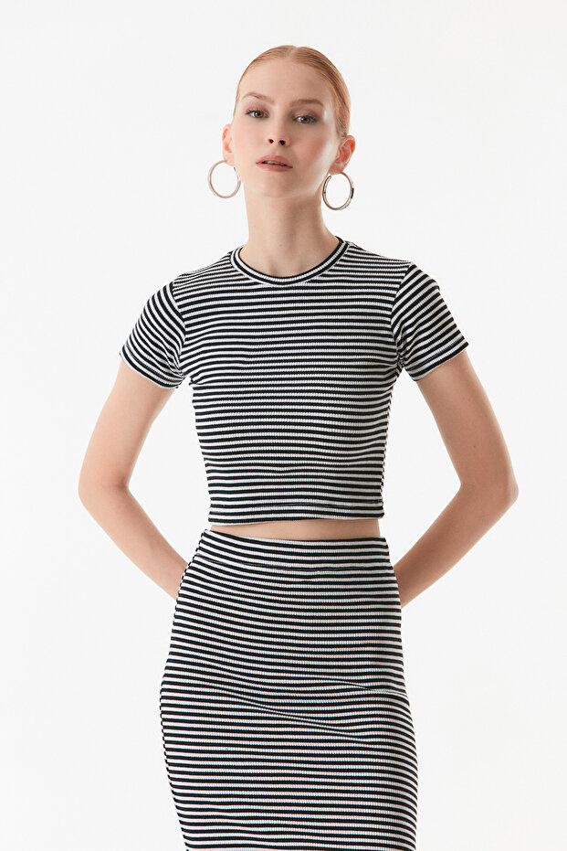 Crop Striped Set - 6