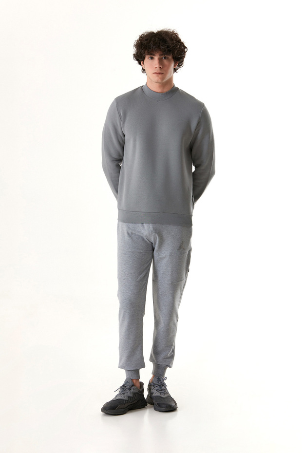 3 Iplikbasic Bisiklet Yaka Sweatshirt - 2