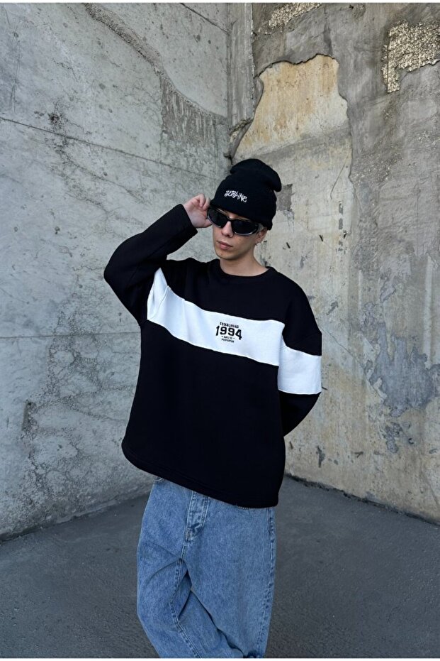 Бродиран суитшърт Patchwork 1994 - 5