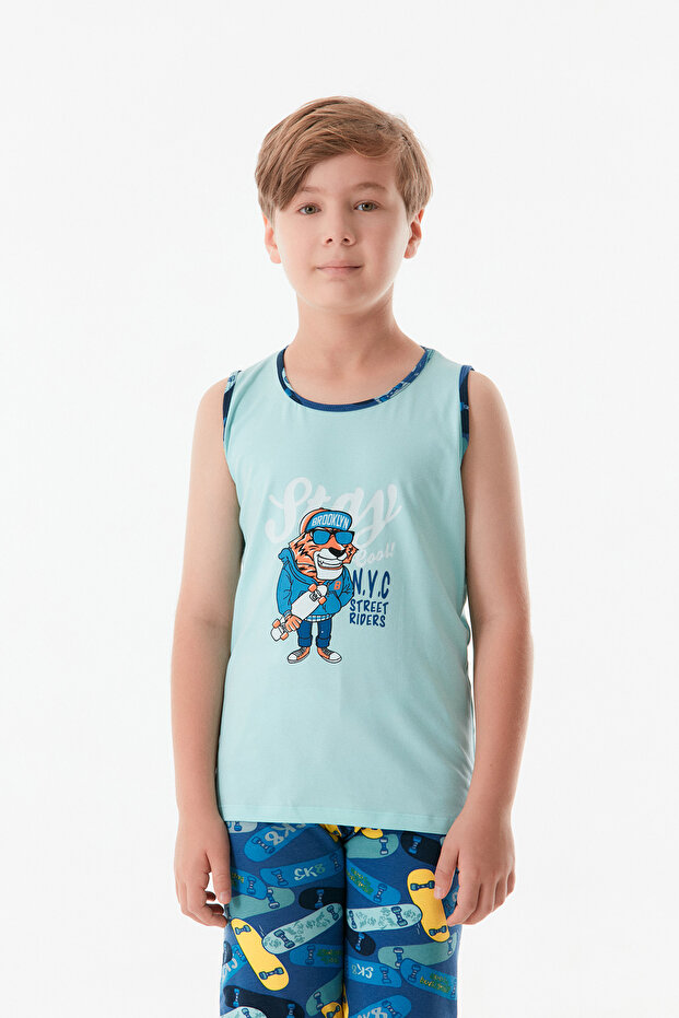 Σετ πιτζάμες Boy - Crew Neck Printed - 4