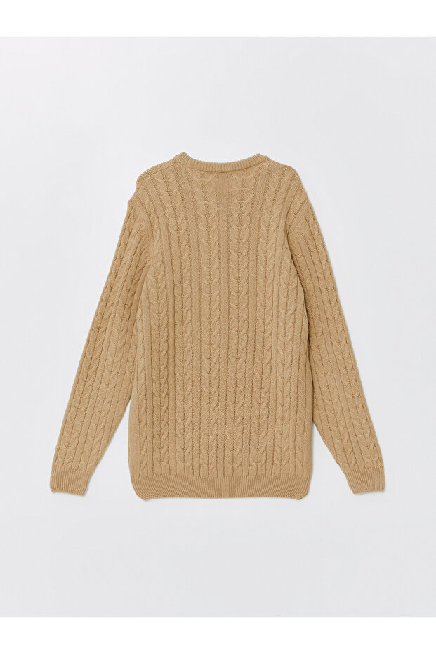 Bisiklet Yaka Uzun Kollu Erkek Triko Kazak - W4dq41z8 - 2