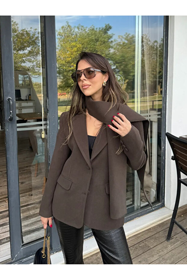 Brown Madrid Shawl Jacket - 509054