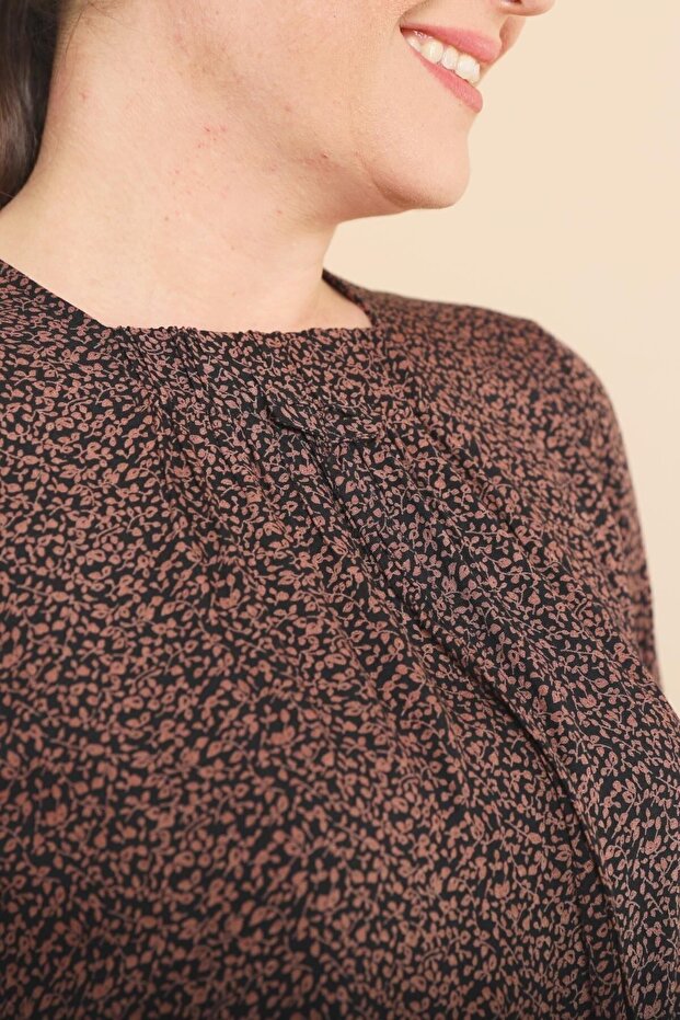 Rochie lungă de damă, cu model crocant, mărime mare - 3